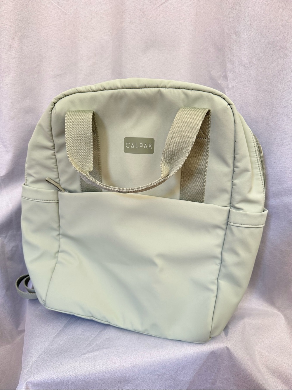 Calpak Mint Green Nylon Laptop Backpack